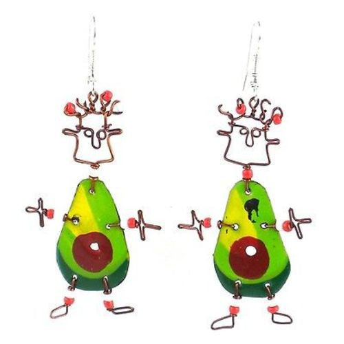 Dancing Girl Avocado Earrings - Creative Alternatives