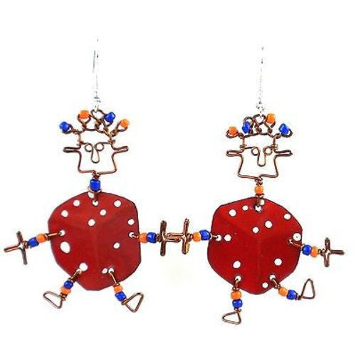 Dancing Girl Lucky Dice Earrings - Creative Alternatives