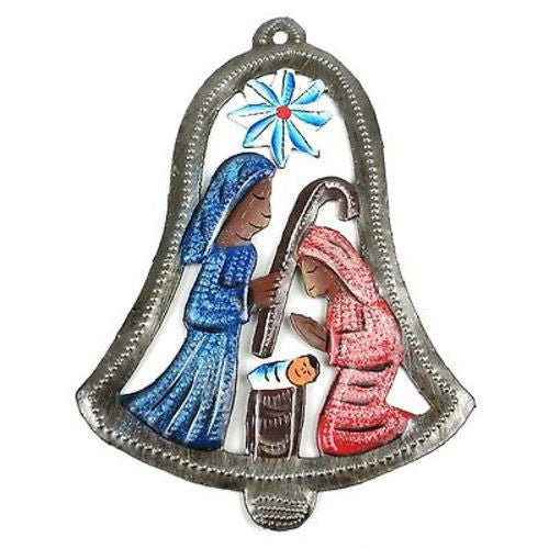 Hand Painted Bell Nativity Wall Art - Croix des Bouquets (H)