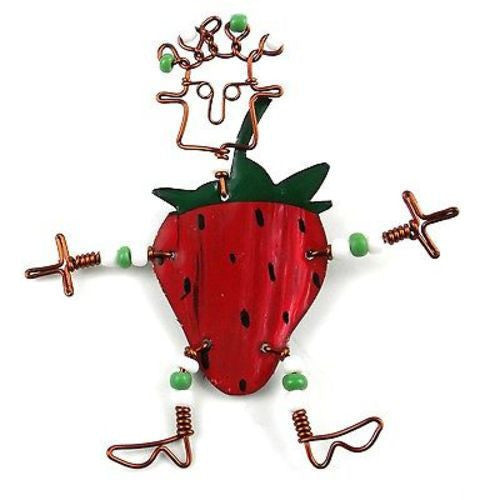 Dancing Girl Strawberry Pin - Creative Alternatives