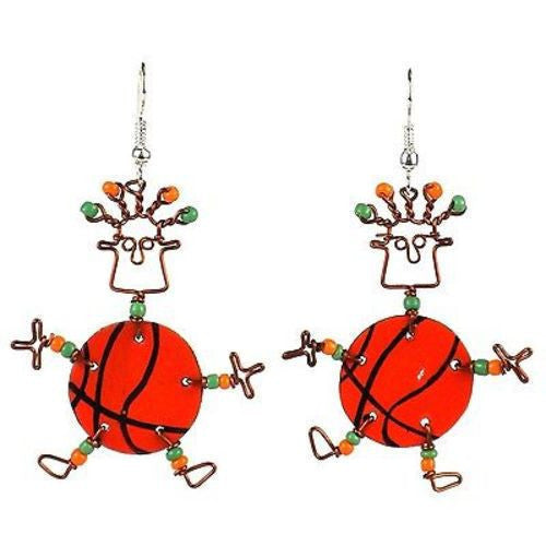 Dancing Girl Basketball Earrings - Creative Alternatives