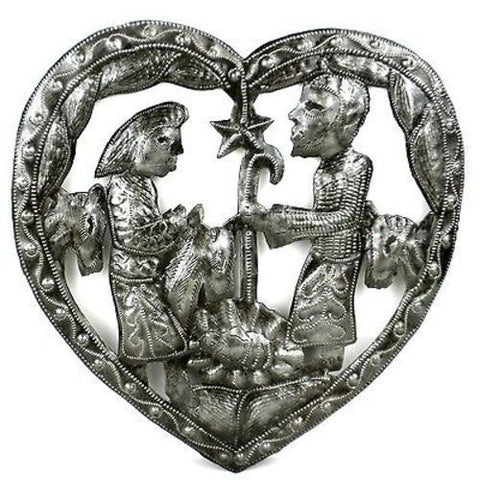 Heart Nativity Wall Art - Croix des Bouquets (H)