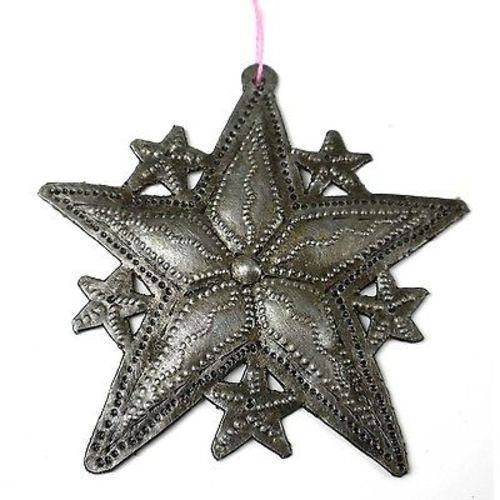 Stars Design Steel Drum Ornament - Croix des Bouquets (H)