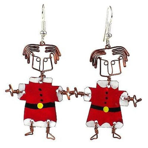 Dancing Girl Santa Earrings - Creative Alternatives