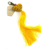 Heart Tassel key chain - Yellow - Global Groove (A)