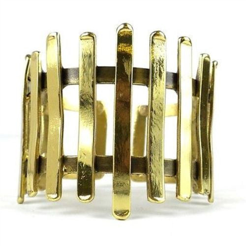 Fence Brass Cuff - Brass Images (C)