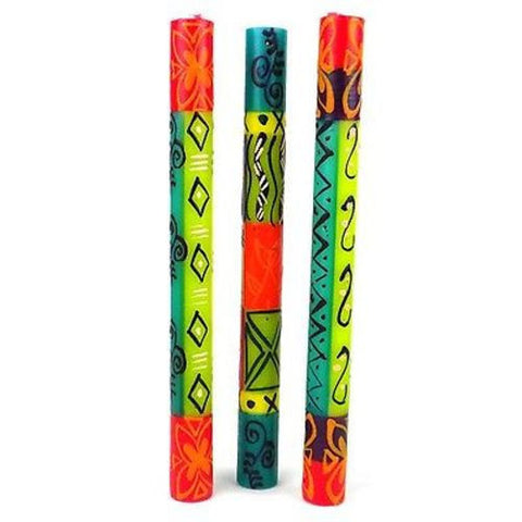 Set of Three Boxed Tall Hand-Painted Candles - Matuko Design - Nobunto