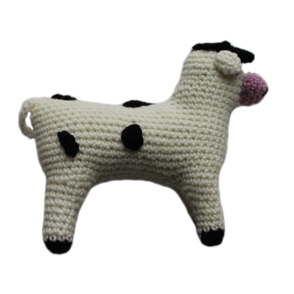 Knit Rattle Cow - Silk Road Bazaar