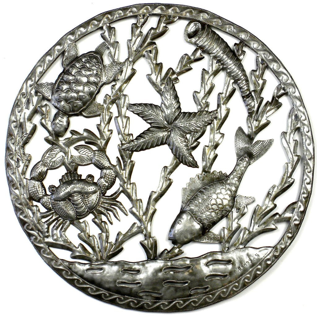 Sealife in Ring Wall Art - Croix des Bouquets