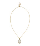 Rishima Druzy Drop Necklace - White - Matr Boomie (Jewelry)