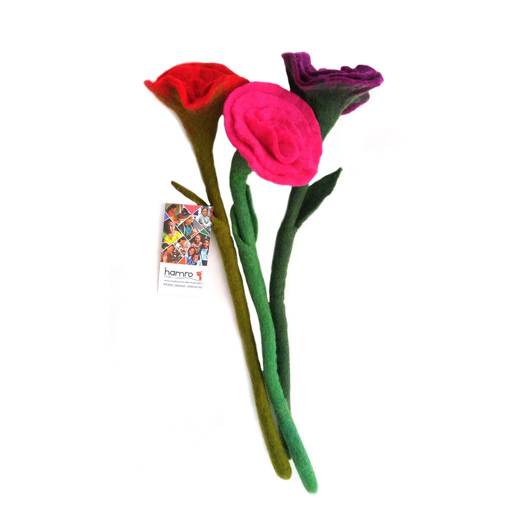 Felt Rose Stem - Sold Individually - Hamro Village