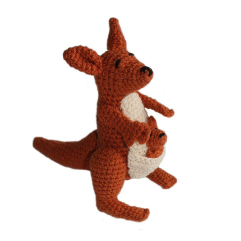 Knit Rattle Kangaroo - Silk Road Bazaar