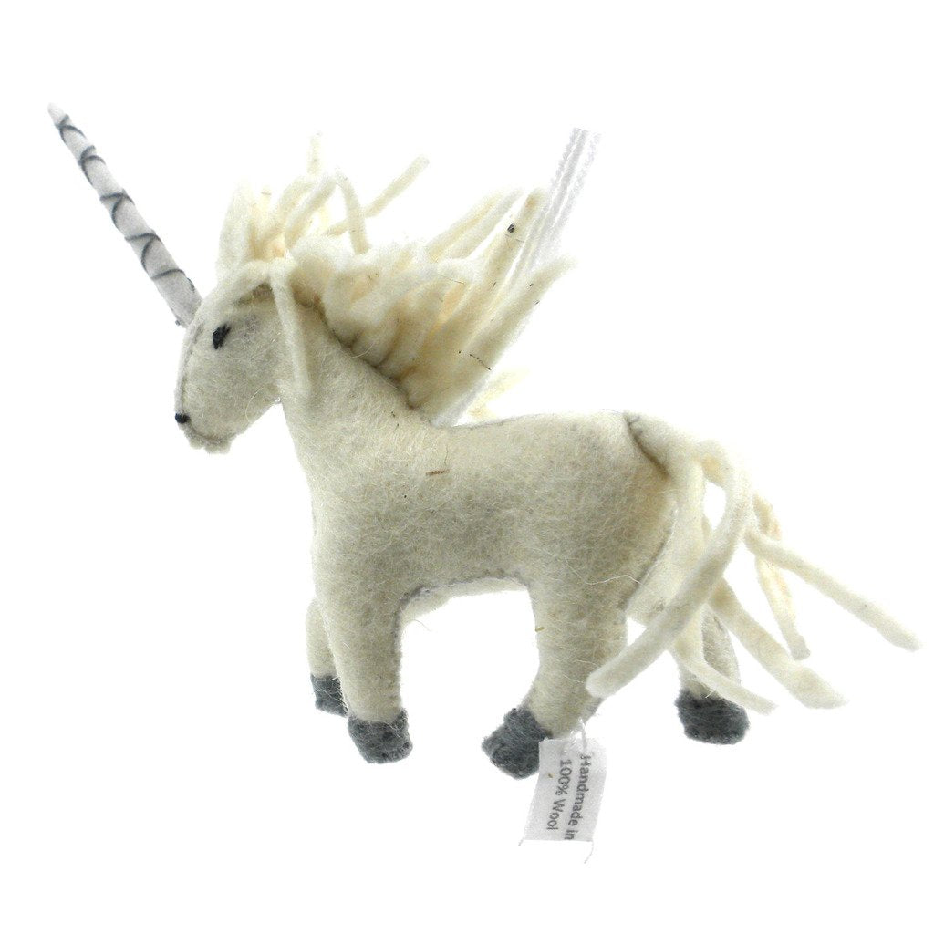 Unicorn Felt Ornament - Silk Road Bazaar (O)