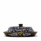 Handmade Pottery Butter Dish, Blue - Encantada