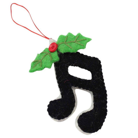 Sixteenth Notes Felt Ornament - Global Groove (H)