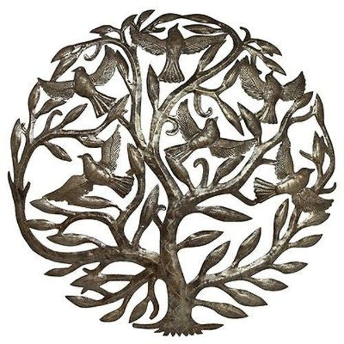 Steel Drum Art - 24 inch Tree of Life - Croix des Bouquets