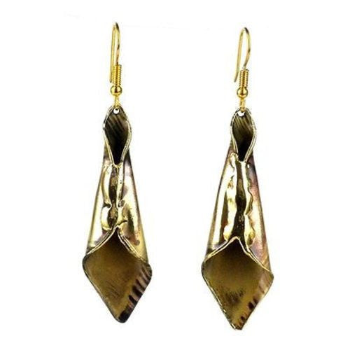Calla Lily Earrings - Brass Images (E)