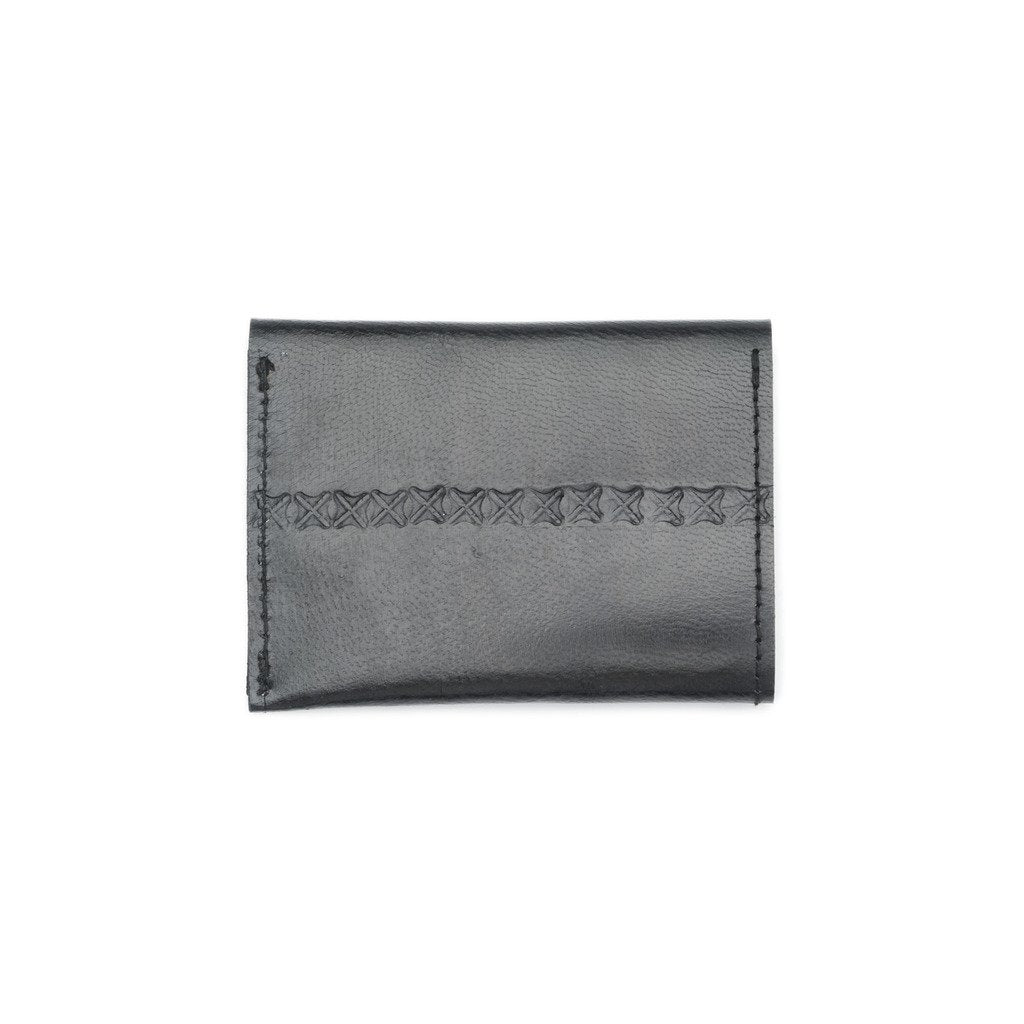 Sustainable Leather Wallet - Black - Matr Boomie (W)