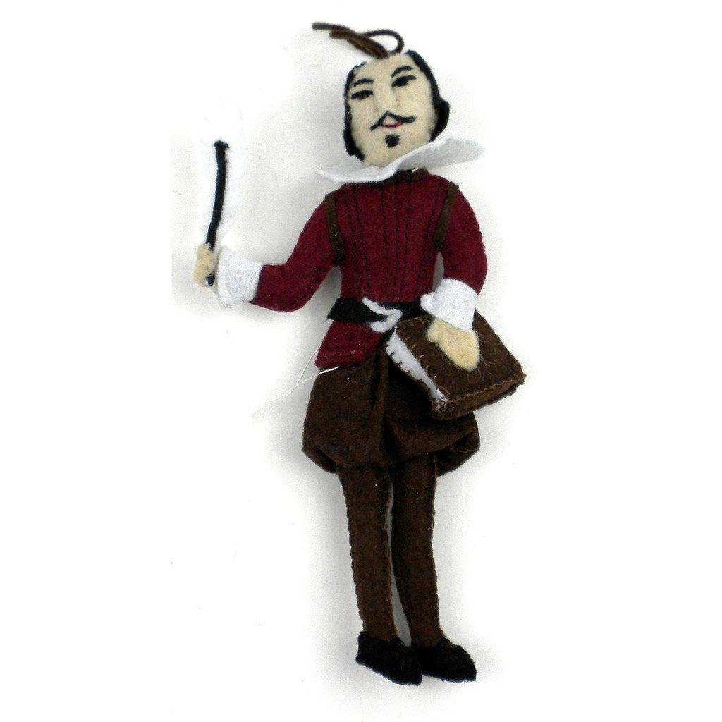 William Shakespeare Felt Ornament - Silk Road Bazaar (O)