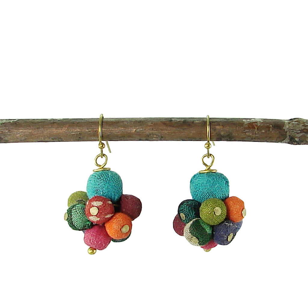 Kantha Drop Earrings - WorldFinds