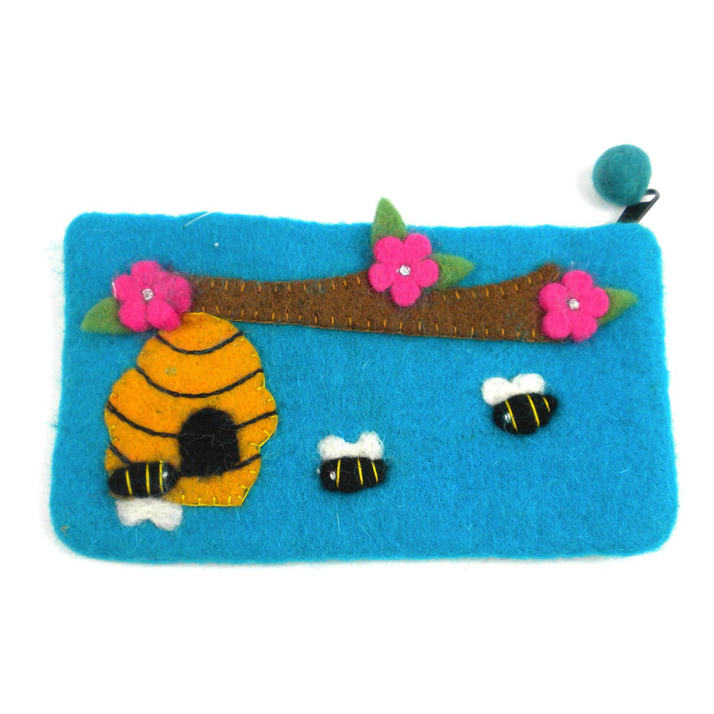 Blue Bee Felt Clutch - Global Groove (P)