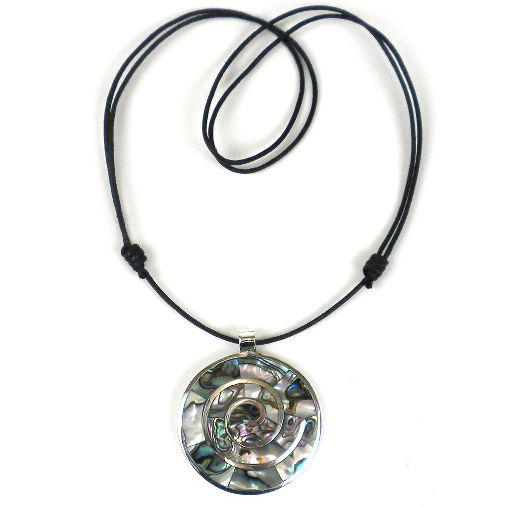 Abalone Shell Spiral Pendant - Artisana