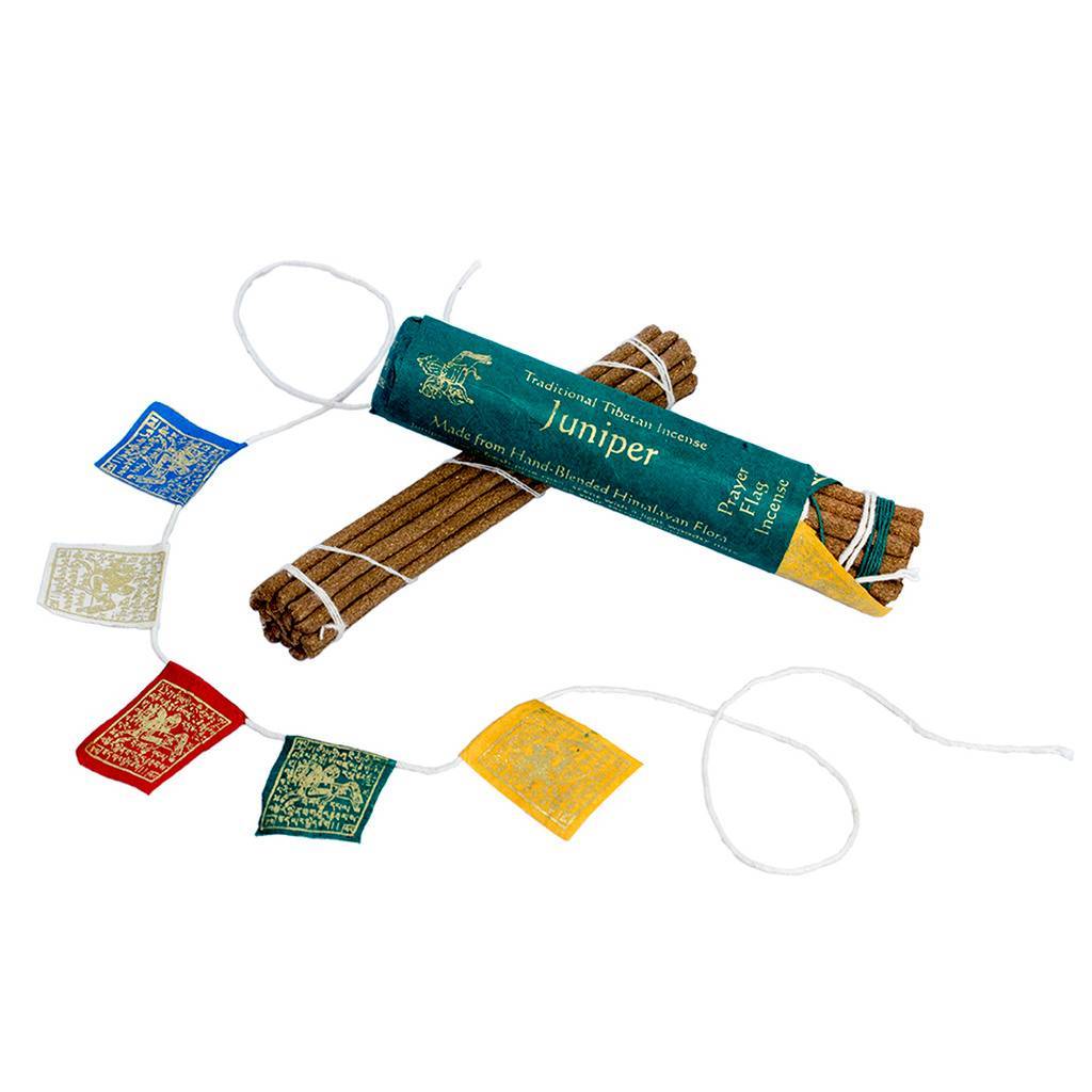 Prayer Flag and Incense Roll - Juniper - DZI (Meditation)