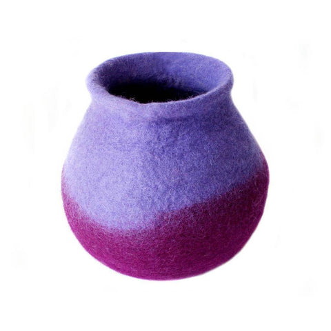 Purple Felt Flower Vase - Hamro Village