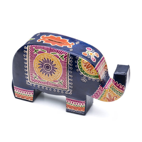 Leather Elephant Coin Bank - Matr Boomie