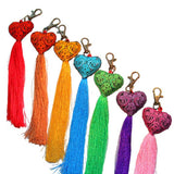 Heart Tassel key chain - Yellow - Global Groove (A)
