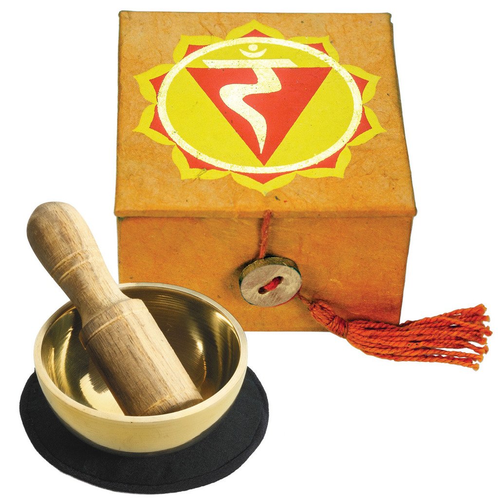 Mini Meditation Bowl Box: 2" Solar Plexus Chakra - DZI (Meditation)