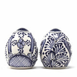 Salt Shakers - Blue Flowers Pattern, Set of Two - Encantada