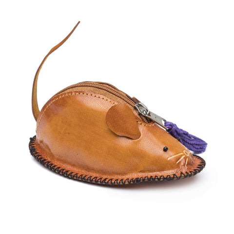 Leather Mouse Coin Pouch - Matr Boomie (A)