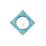 Blue Pottery Tea Light Holder - Turquoise - Matr Boomie (Candle)