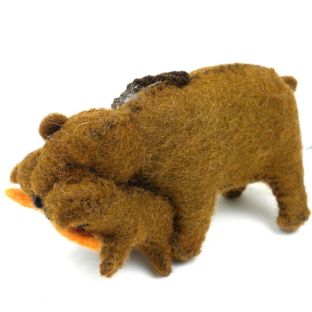 Felt Bear Ornament - Silk Road Bazaar (O)